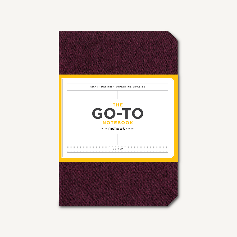 Go-to Notebook With Mohawk Paper, Mulberry Wine Dotted